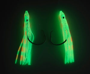 5 x 8/0 80lb Paternosters with Luminous Skirts Multi Colour Pack